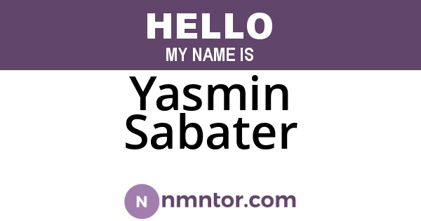 Yasmin Sabater