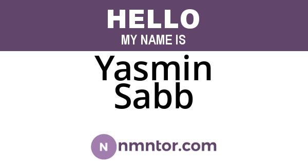 Yasmin Sabb