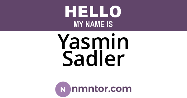 Yasmin Sadler