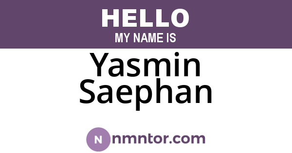 Yasmin Saephan