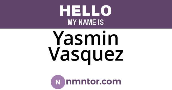 Yasmin Vasquez