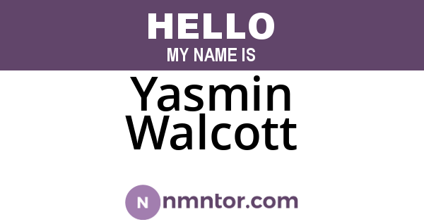 Yasmin Walcott