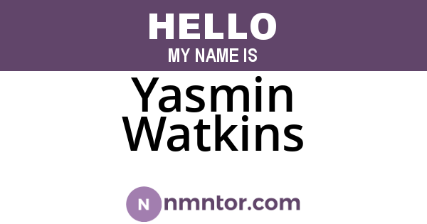Yasmin Watkins