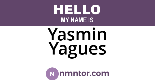 Yasmin Yagues