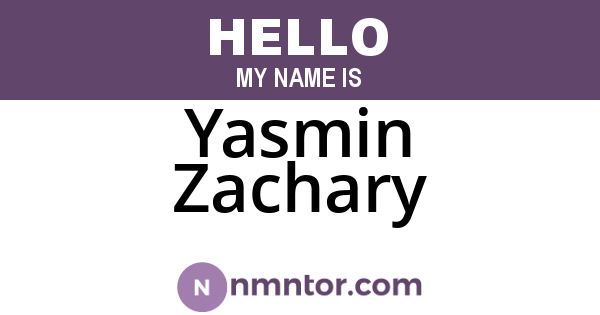 Yasmin Zachary