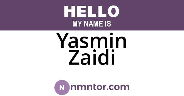 Yasmin Zaidi