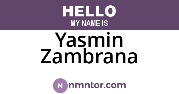 Yasmin Zambrana