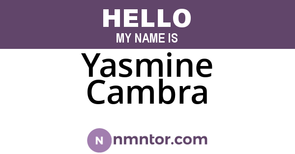 Yasmine Cambra
