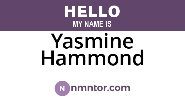 Yasmine Hammond