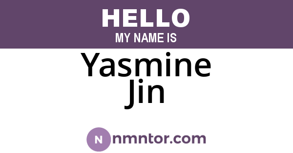 Yasmine Jin