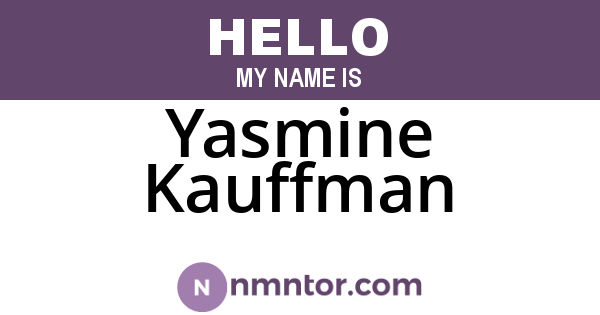 Yasmine Kauffman