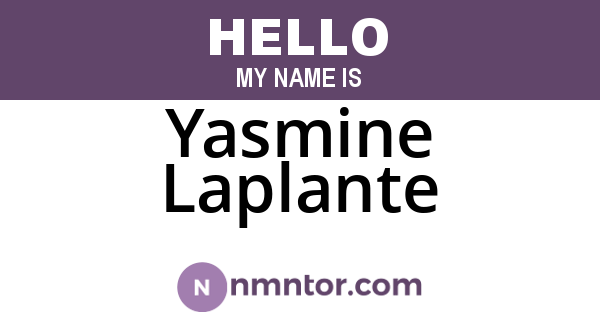 Yasmine Laplante