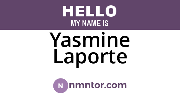 Yasmine Laporte