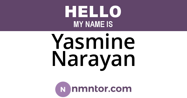 Yasmine Narayan