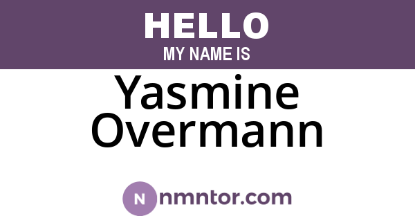 Yasmine Overmann