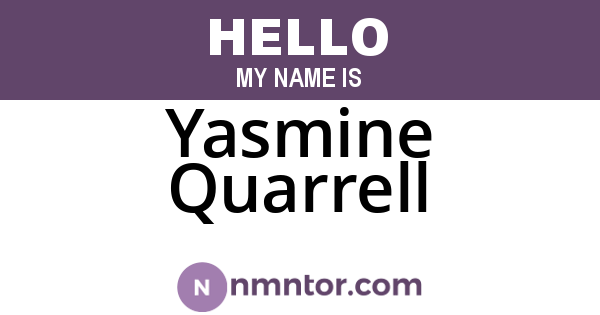 Yasmine Quarrell