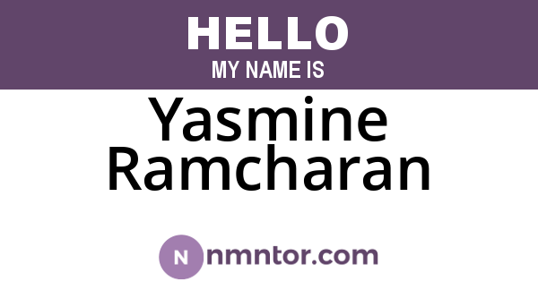 Yasmine Ramcharan