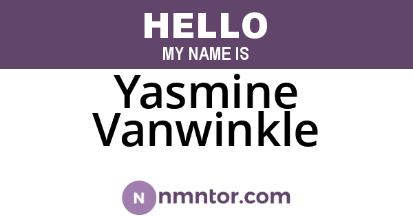 Yasmine Vanwinkle