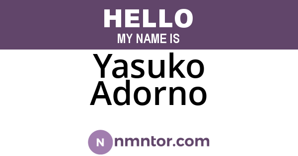 Yasuko Adorno