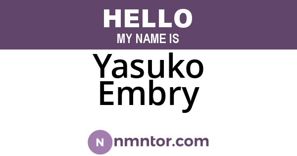 Yasuko Embry