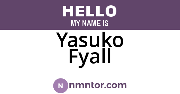 Yasuko Fyall