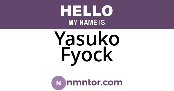 Yasuko Fyock