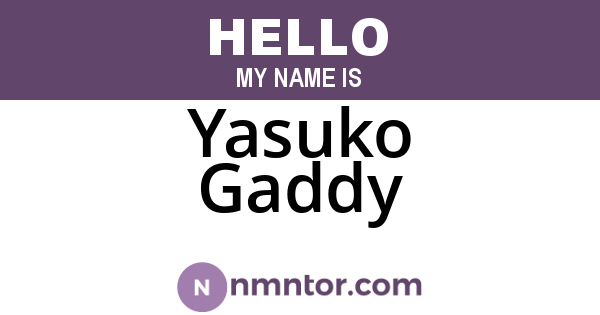 Yasuko Gaddy