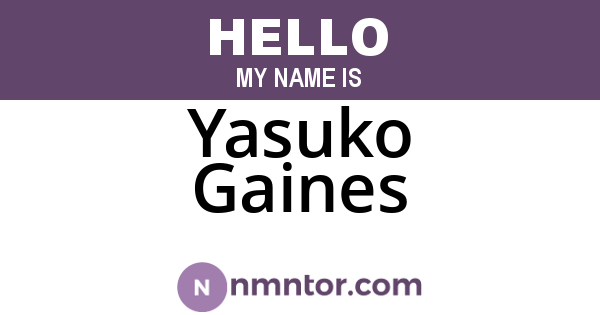 Yasuko Gaines