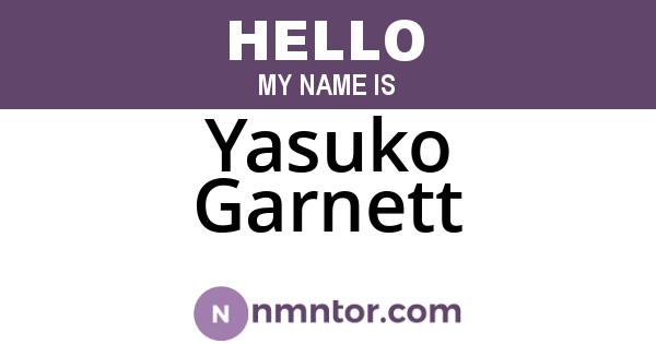 Yasuko Garnett