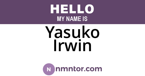 Yasuko Irwin