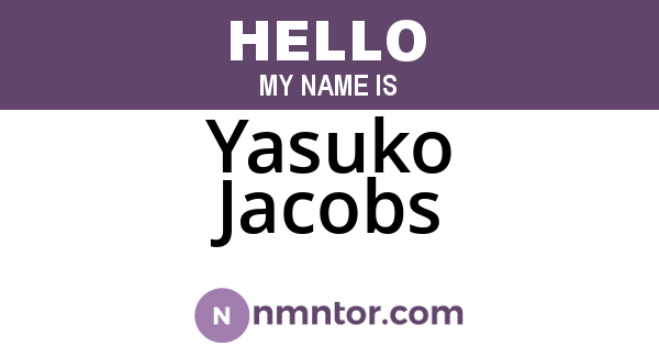 Yasuko Jacobs