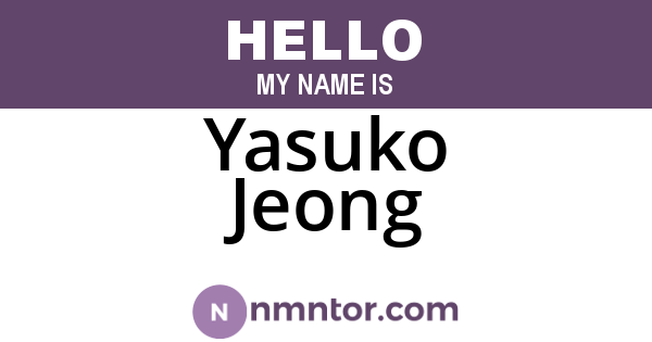 Yasuko Jeong