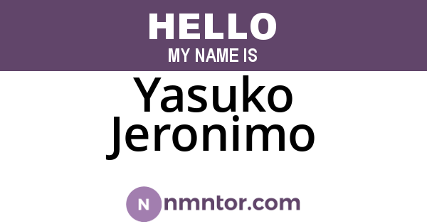 Yasuko Jeronimo