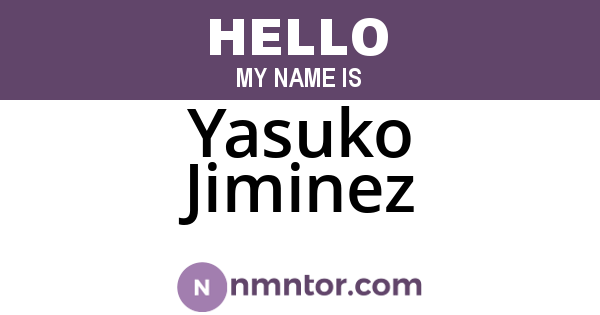 Yasuko Jiminez
