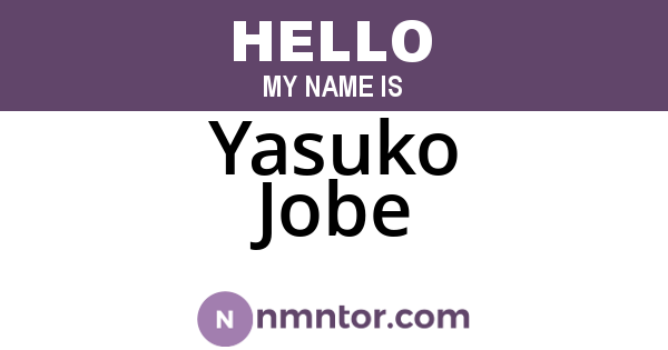 Yasuko Jobe