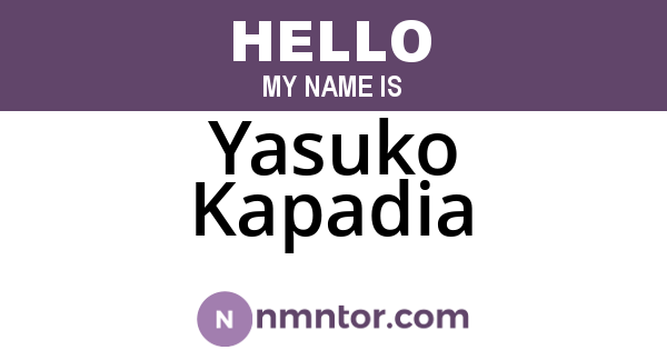 Yasuko Kapadia