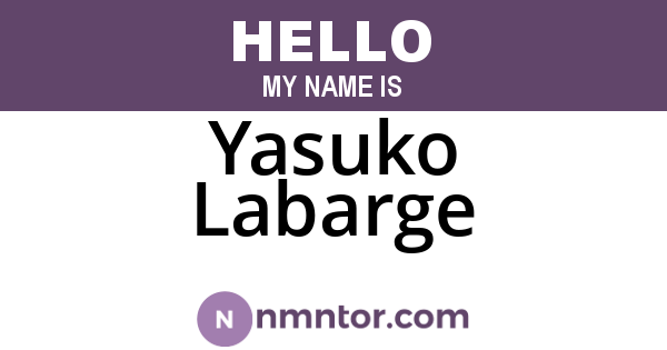 Yasuko Labarge