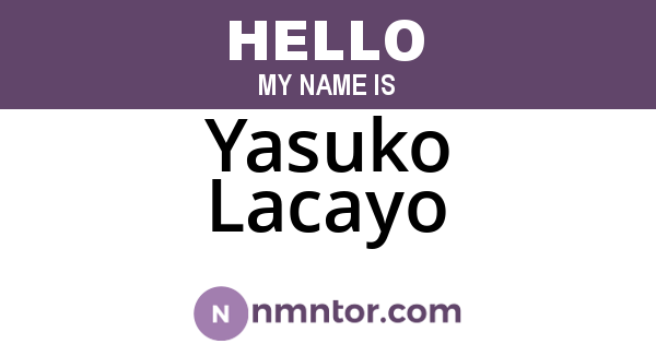 Yasuko Lacayo