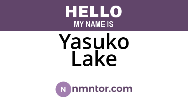 Yasuko Lake