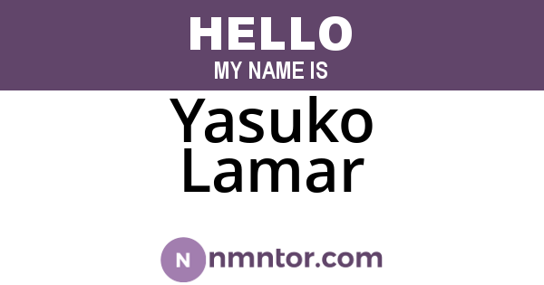 Yasuko Lamar