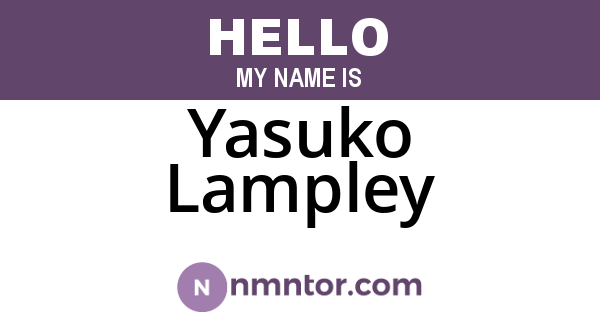 Yasuko Lampley