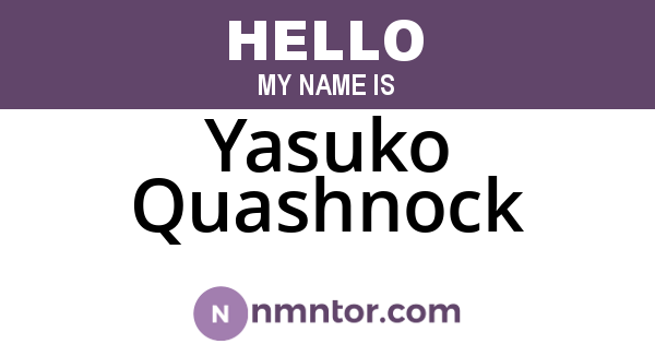 Yasuko Quashnock