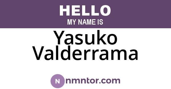 Yasuko Valderrama