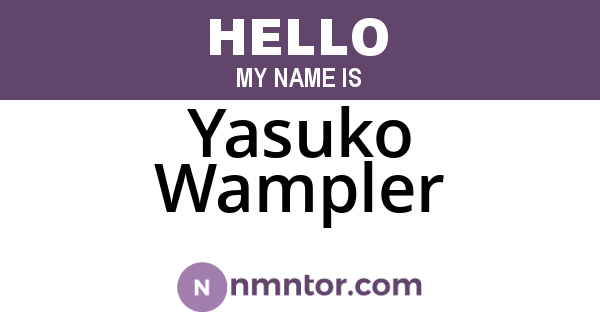 Yasuko Wampler