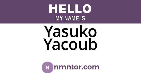 Yasuko Yacoub