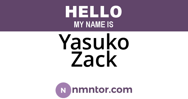 Yasuko Zack