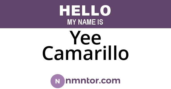 Yee Camarillo