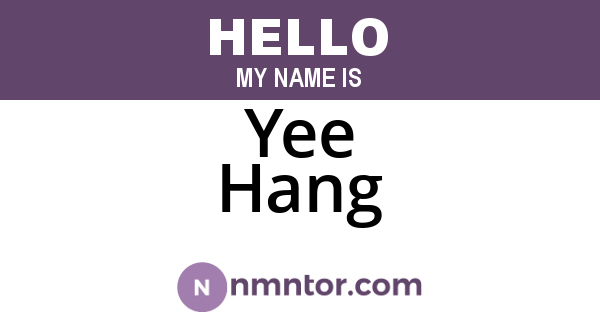 Yee Hang