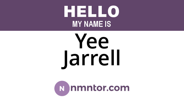 Yee Jarrell
