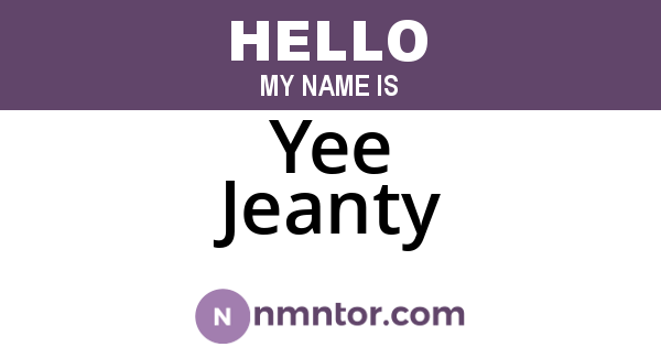 Yee Jeanty